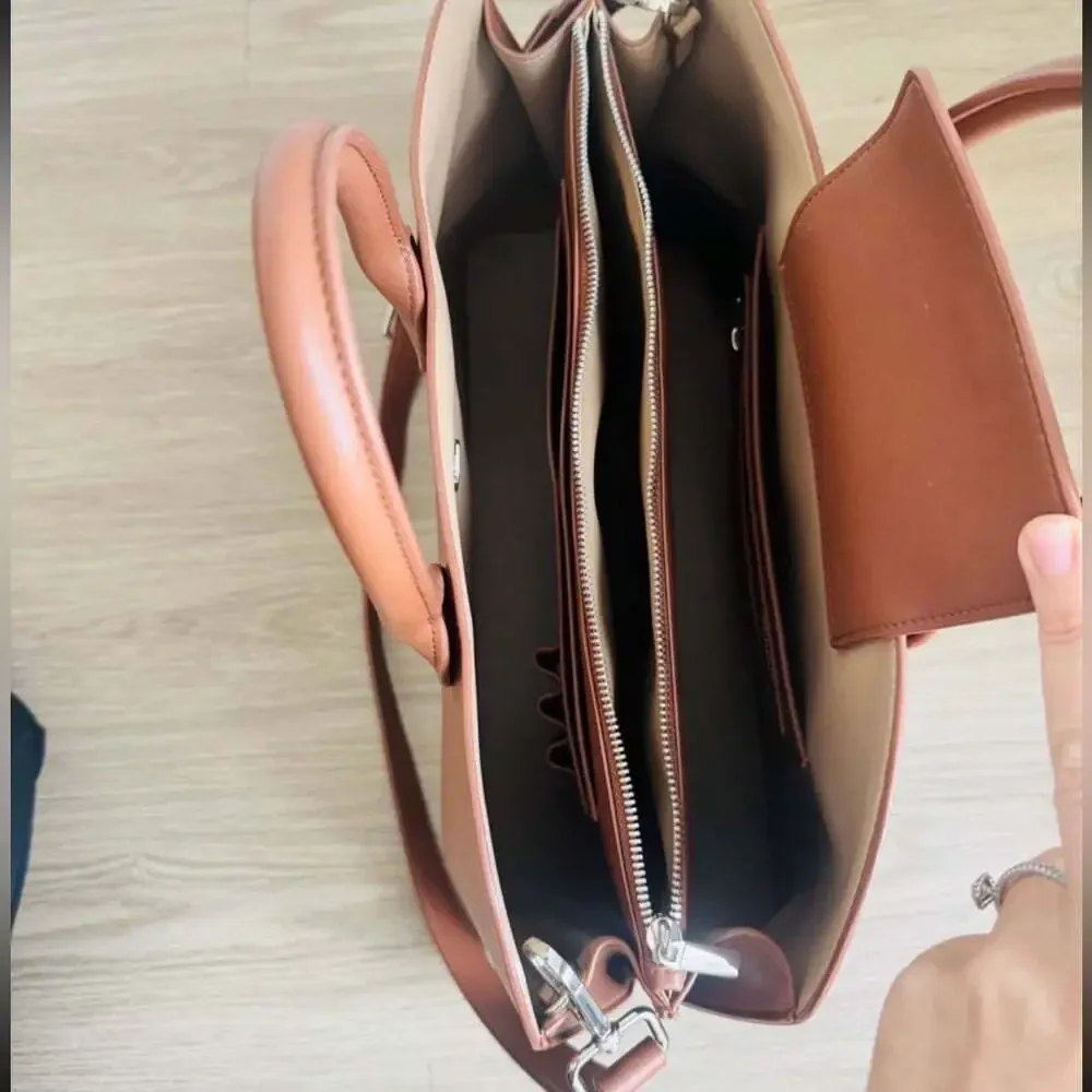 LAWFUL LONDON Rosa Tan Tote Bag NWOT